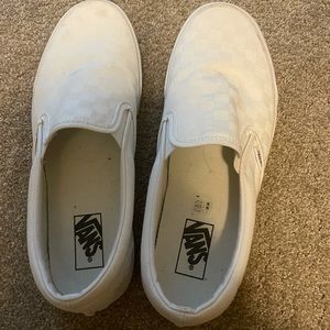 White checkered men’s vans.   Good condition.
